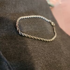 Elegant Silver Rope Chain Bracelet / Anklet